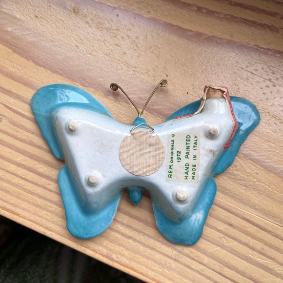 Vintage Kentucky Bourbon Flask R.E.M.Originals Decanter 1972 MCM ITALY Butterfly - Picture 4 of 4